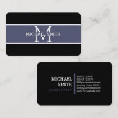 Monogramm Berufliche Unabhängigkeit Moderne Visitenkarte (Vorne/Hinten)