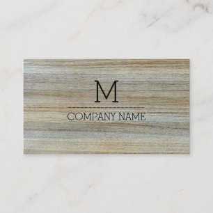 Monogramm beruflichen Holzkörner #3 Visitenkarte