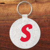 Monogramm beruflicher schlichter Name Schlüsselanhänger (Vorderseite)