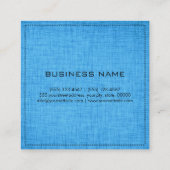 Monogramm-berufliches elegantes modernes blaues quadratische visitenkarte (Rückseite)