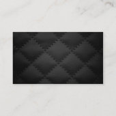 Monogramm-berufliches elegantes modernes Leder Visitenkarte (Rückseite)