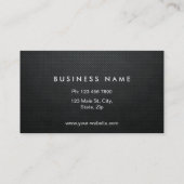 Monogramm-berufliches elegantes modernes Schwarzes Visitenkarte (Rückseite)