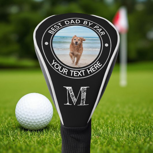 Monogramm bester Vater nach Par Dog Foto Personali Golf Headcover