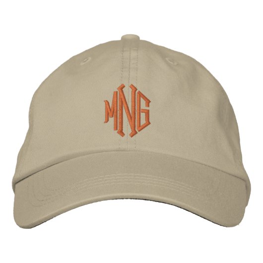 Monogramm Bestickte Baseballkappe (Vorderseite)