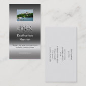 Monogramm, Bestimmungsort-Planer, Metallischeffekt Visitenkarte (Vorne/Hinten)