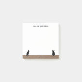 Monogramm-Bezeichnung der modernen Black Cats-Silh Post-it Klebezettel (Vorderseite)