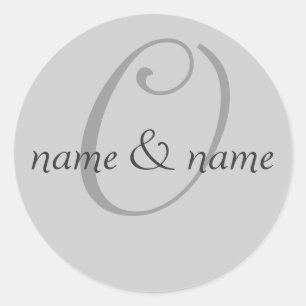 Monogramm-Bezeichnung "O", Personalisierung der Vo Runder Aufkleber