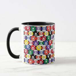 Monogramm-Billard-Ball-Muster Tasse