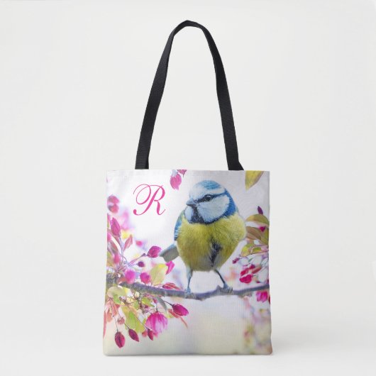 Monogramm "Bird & Blooms" Tasche (Vorderseite)