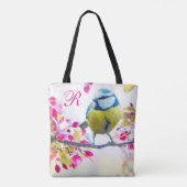 Monogramm "Bird & Blooms" Tasche (Rückseite)