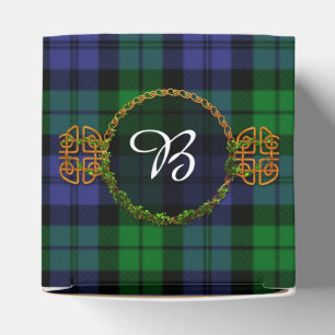 Monogramm Black Watch Military Tartan Geschenkschachtel