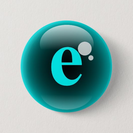 Monogramm-Blase E Button (Vorderseite)