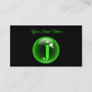Monogramm-Blase J Visitenkarte
