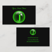 Monogramm-Blase J Visitenkarte (Vorne/Hinten)