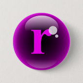 Monogramm-Blase R Button (Vorderseite)