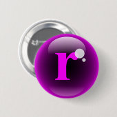 Monogramm-Blase R Button (Vorne & Hinten)
