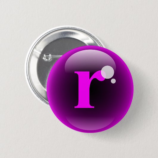 Monogramm-Blase R Button (Vorne & Hinten)