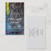 Monogramm, Blasen im Glas, Glaser Visitenkarte (Vorne/Hinten)