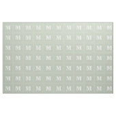 Monogramm blassgrüne Quadrate Stoff (Fat Quarter (45,7 x 55,9 cm))