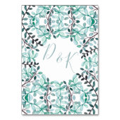 Monogramm-Blätter für Aquarellfarben Tischnummer (Rückseite)