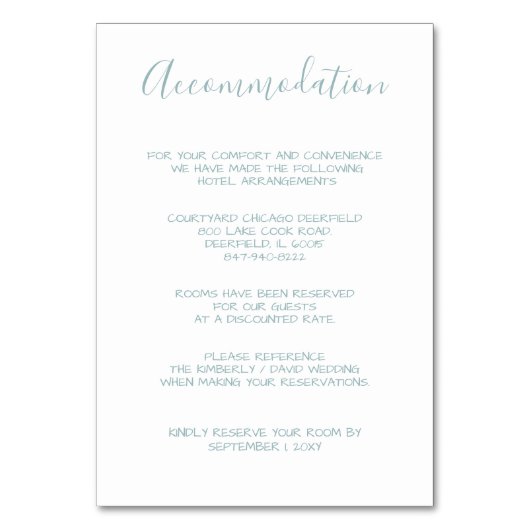 Monogramm-Blätter für Aquarellfarben Tischnummer (Vorderseite)