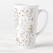 Monogramm Blätter für delikate braune Wildblumen Milchtasse (Rechts)