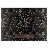 Monogramm Blätter für delikate Wasserfarbe Getrock Schneidebrett (Vorderseite)