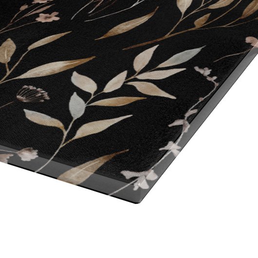 Monogramm Blätter für delikate Wasserfarbe Getrock Schneidebrett (Ecke)