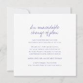 Monogramm Blätter Hochzeitstornierung Ankündigung (Rückseite)