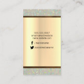 Monogramm / Blätter Holzschnitt / Naturprodukte Visitenkarte (Rückseite)