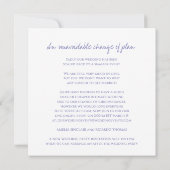 Monogramm Blätter reduziert Hochzeit Ankündigung (Rückseite)