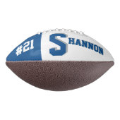 Monogramm Blau & Grau Football (Gedreht 270)