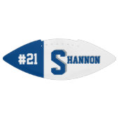 Monogramm Blau & Grau Football (Panel)