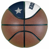 Monogramm Blau, Grau und Weiß Basketball (Rechts)