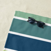 Monogramm blau, grün und weiß gestrichen strandtuch (Beispiel)