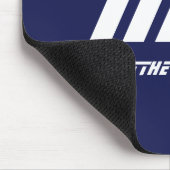 Monogramm Blau Modern Minimalistischer Name Weiß E Mousepad (Ecke)