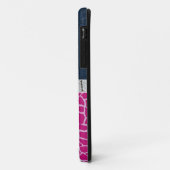 Monogramm, Blau, rosa Giraffendruck iPhone 5 Fall Case-Mate iPhone Hülle (Hinten/Links)