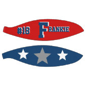 Monogramm Blau, Rot und Grau Basketball (Panele)