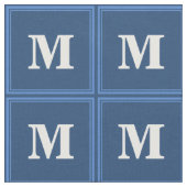 Monogramm blau stoff (Nahaufnahme)
