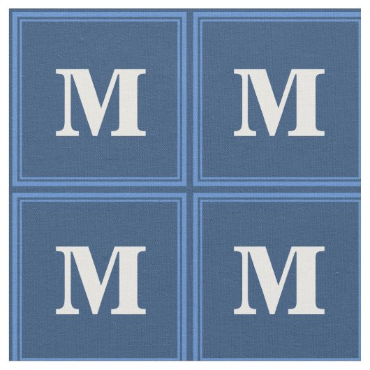 Monogramm blau stoff (Nahaufnahme)