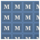Monogramm blau stoff (Muster)