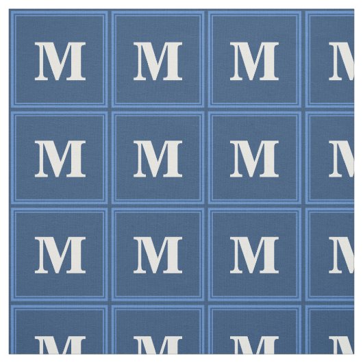 Monogramm blau stoff (Muster)