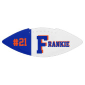 Monogramm Blau und Orange Football (Panel)