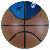 Monogramm Blau und Weiß Basketball (Rechts)
