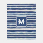 Monogramm (blau und weiß gestrichen) fleecedecke (Vorderseite)
