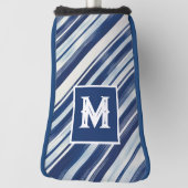 Monogramm (blau und weiß gestrichen) golf headcover (Rotieren 90)