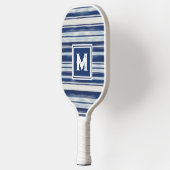Monogramm (blau und weiß gestrichen) pickleball schläger (Links)