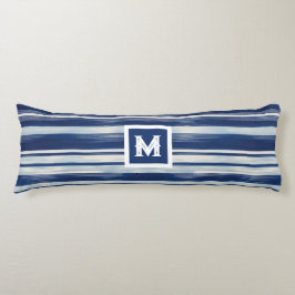 Monogramm (blau und weiß gestrichen) seitenschläferkissen