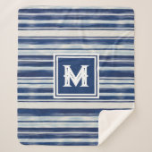 Monogramm (blau und weiß gestrichen) sherpadecke (Vorderseite)