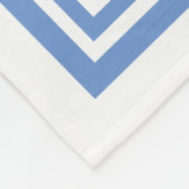 Monogramm Blau und Weiß mit drei Buchstaben Fleecedecke (Ecke)